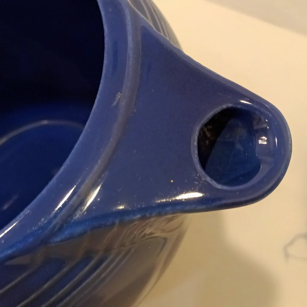 Fiestaware Vintage Homer Laughlin Round Pitcher/Tea Pot Cobalt Blue
